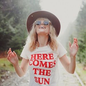 Camp Brand Goods Here Comes the Sun classic tshirt
